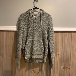 Women’s Old Navy Sage Green And White Sweater With Buttons